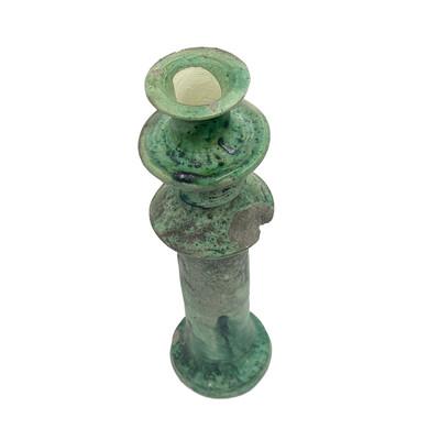 1970s Moroccan Tamegroute Glazed Candlestick Holder For Sale - Image 5 of 6