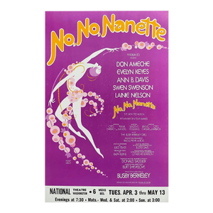 1973 Hilary Knight No, No Nanette Advertising Lithograph