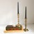 English Early 20th Century Brass Beehive Style Candlestick Holders- a Pair For Sale - Image 3 of 10
