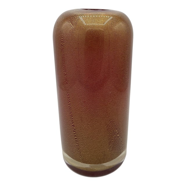 Sommersi Oro Vase in Orange Glass by Laura de Santillana for Venini, 2000 For Sale