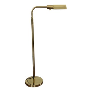 Vintage Brass Adjustable Library Lamp J Mendizabal For Sale