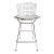 Harry Bertoia Knoll Wire Bar Stool With Leather Seat Pad For Sale