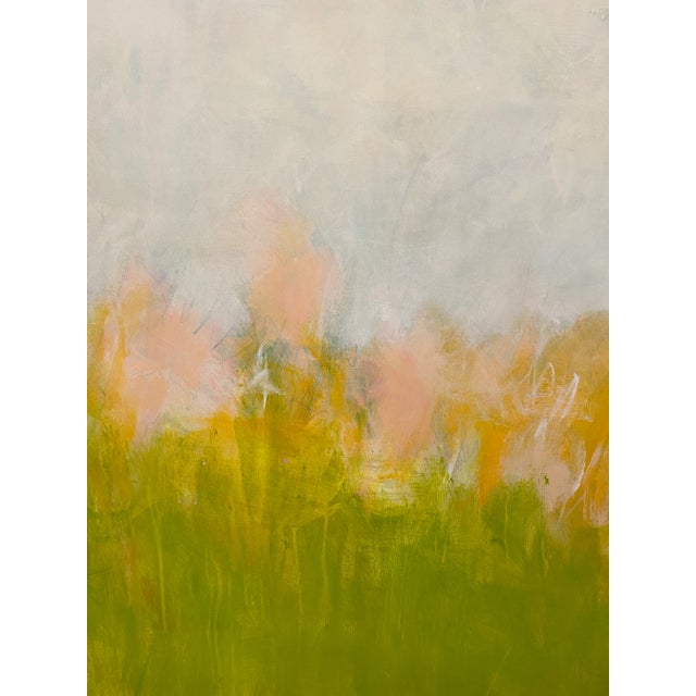 Sarah Trundle "Bucolic" Contemporary Abstract Landscape Mixed-Media Painting by Sarah Trundle For Sale - Image 4 of 7