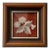 Vintage Handmade Belgian Lace Floral Textile Art in Wood Frame For Sale