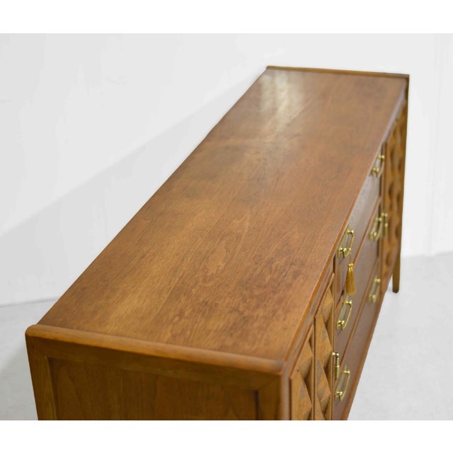 Mid Century Modern Diamond Head Credenza Premier by Broyhill For Sale - Image 9 of 14
