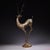 Early 20th Century Gold-Inlaid Bronze Deer Sculpture – 18.9" Archaic Style Figure For Sale - Image 4 of 10