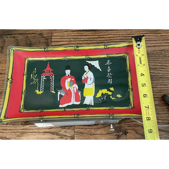 1960's Vintage Asian Wall Picture Light For Sale In Miami - Image 6 of 10