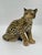 Mid 20th Century Hollywood Regency Glazed Terracotta Italian Leopard or Cheetah Statue Figurine Sitting For Sale In New York - Image 6 of 11
