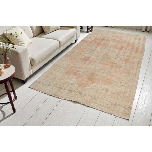 Textile Mid 20th Century Wool Oushak Home Decor Rug For Sale - Image 7 of 10