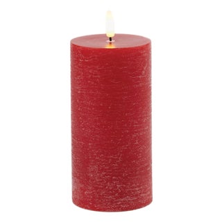 FIA Wick Red Pillar Candle (Set of 2) For Sale