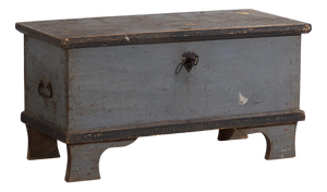 Wooden Trunk with Original Lock, 1900s