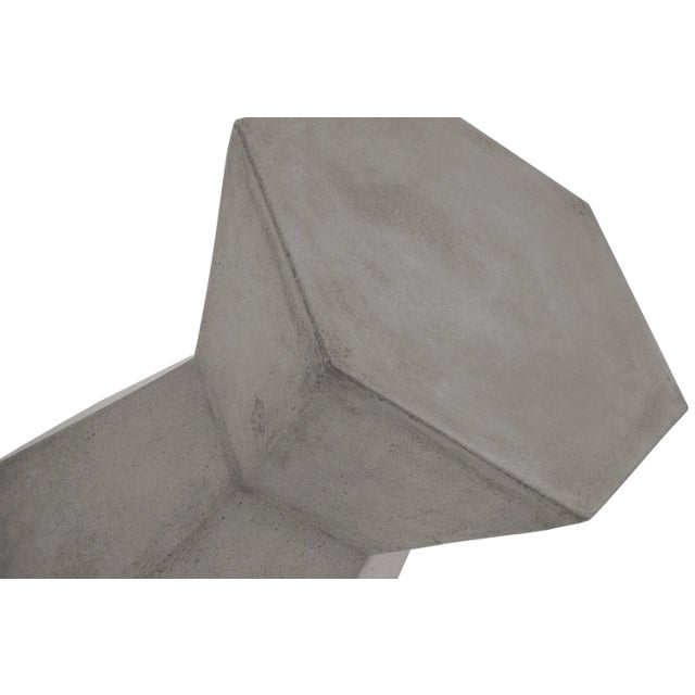 Sculpture Materials Bento Concrete Accent Table, Slate Grey For Sale - Image 7 of 10