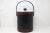Vintage Textured Black, Brown and Chrome Ice Bucket For Sale - Image 9 of 9