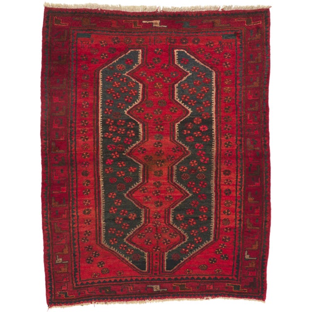 Vintage Persian Hamadan Rug - 05'00 X 06'07 For Sale - Image 10 of 10