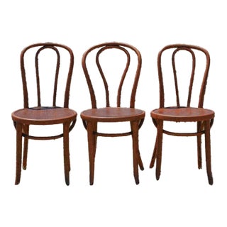 Antique Jacob & Josef Kohn Bentwood Cafe Chairs 1919 - Set of 3 For Sale