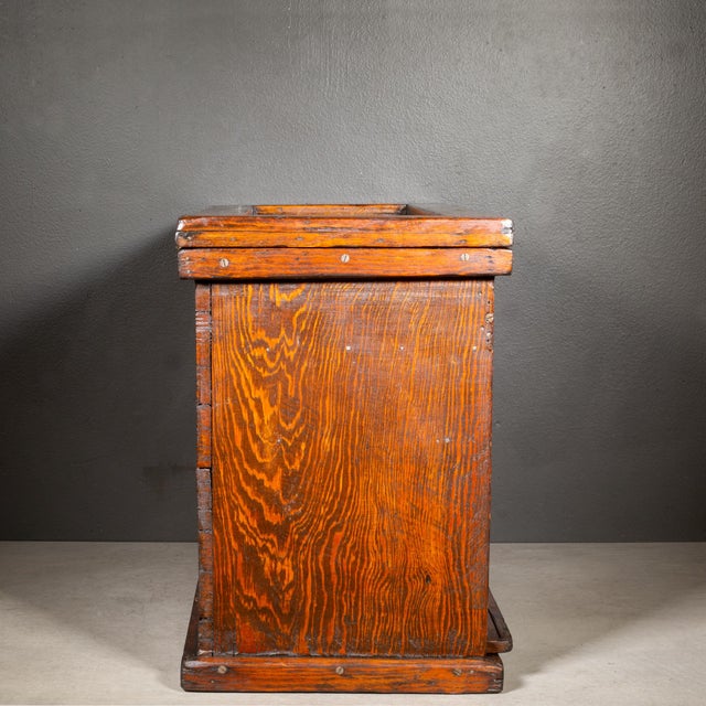 Antique Machinist's Oak Tool Chest c.1920 For Sale - Image 10 of 13