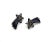 Chanel Silver CC Black Purple Glitter Shooting Star Piercing Earrings *Marked 17 *Made in France -Approximately 0.75″ x...