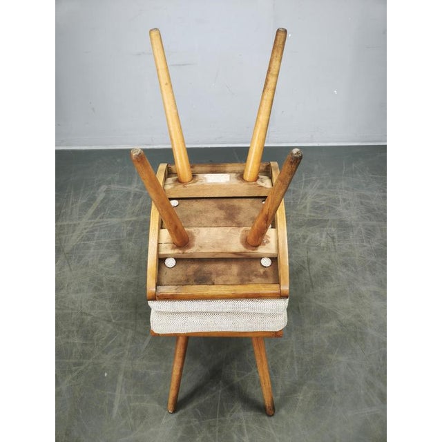 Mid-Century Modern Beech Stools, Czechoslovakia, 1960s, Set of 2 For Sale - Image 10 of 13