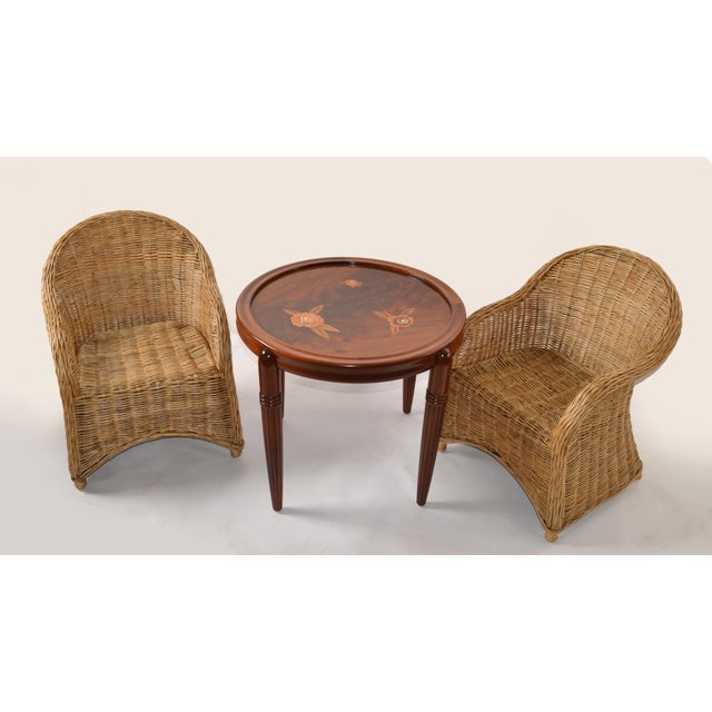 Pair 1970s Kids Bohemian Style Rattan Lounge Chairs Handmade Mid-Century Modern For Sale - Image 10 of 12