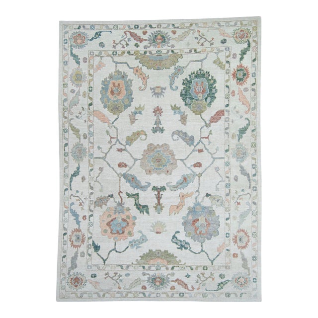 Turkish Oushak Rug 9'4" x 12'11" #20385 For Sale