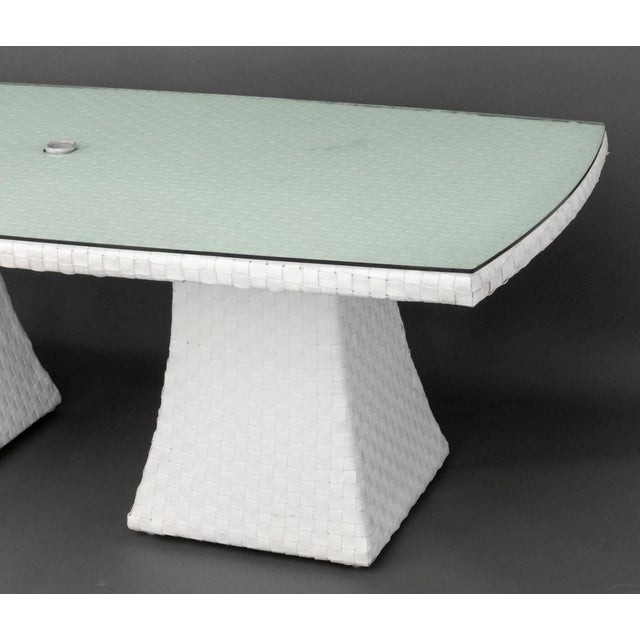 Glass Skyline Design Glass Top Dining Table For Sale - Image 7 of 11