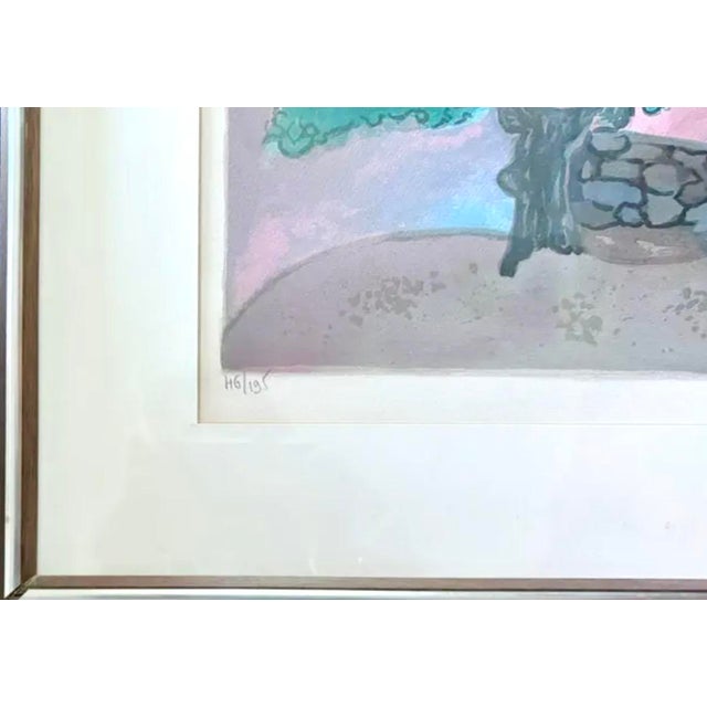 Mid 20th Century Original Mid Century Georges Lambert Lithograph, Landscape - Village Provencal, Signed and Numbered For Sale - Image 5 of 11