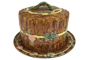 English Majolica Cheese Dome