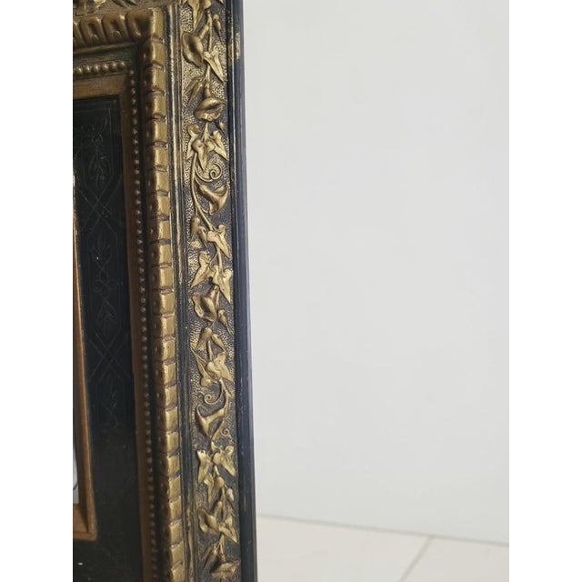 Black Antique Napoleon III Wooden Frame, 1890s For Sale - Image 8 of 10