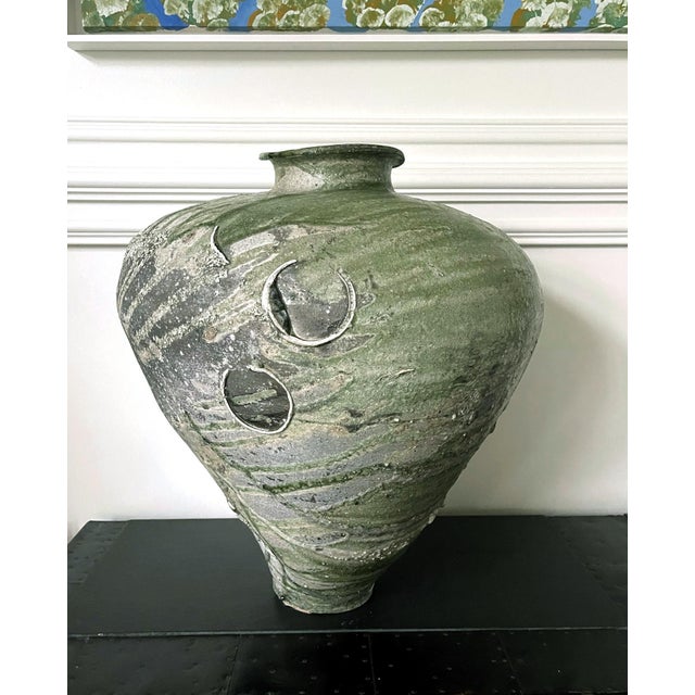 Massive Ceramic Jar Tsubo by Japanese Potter Yui Tsujimura For Sale - Image 9 of 18