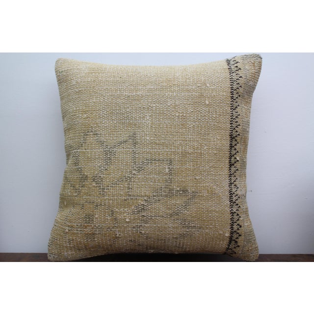 Turkish Vintage Rug Decorative Pillow Cover - 17.5"x17.5" - 19.5"x20" For Sale - Image 4 of 13