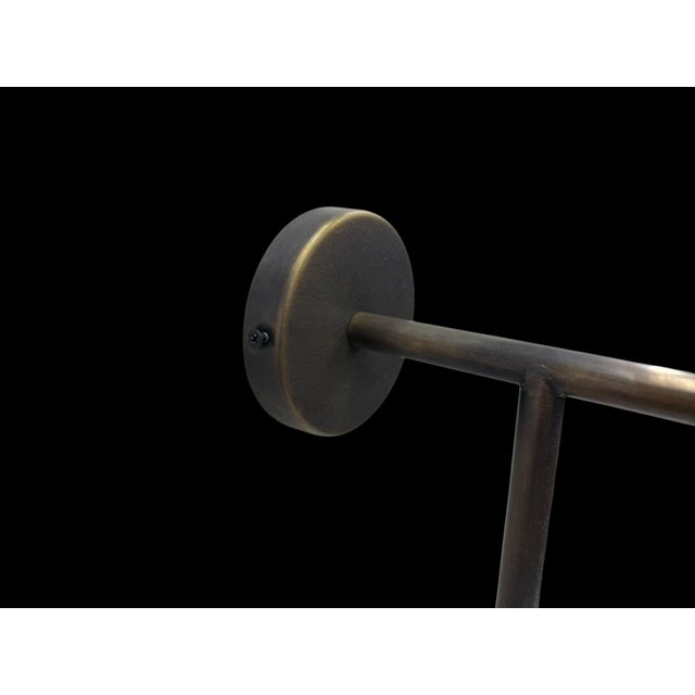 Handmade Brass Double Light Glass Tube Wall Sconce For Sale - Image 14 of 17
