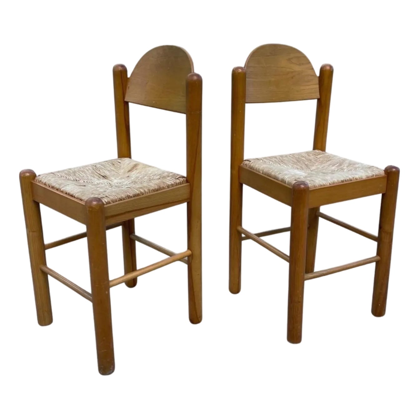 Hank Lowenstein Padova Wood Dowel Counter Height Bar Stools, a Pair ...