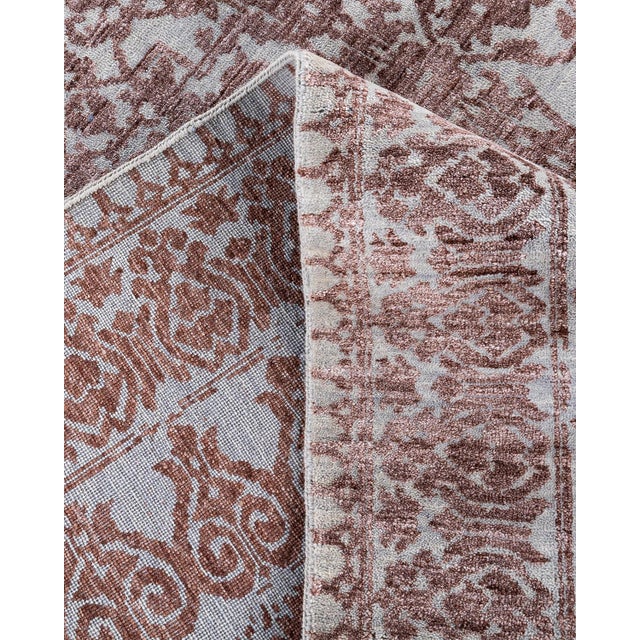 Ikat, One-of-a-Kind Hand-Knotted Area Rug - Gray, 8' 1" x 10' 0" For Sale In New York - Image 6 of 8