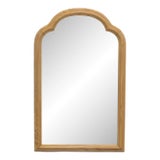Mid Century Arch Shaped Walnut Wall Mirror For Sale