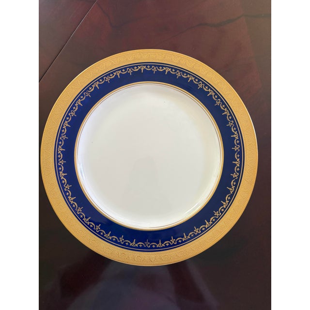 Ceramic Aynsley Georgian Cobalt Dinner Dishes, England, Late 20th Century, Fit for an Embassy For Sale - Image 7 of 15