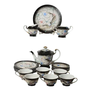 Mid Century Japanese Moriage Dragonware Tea Service for Six- 22 Pieces
