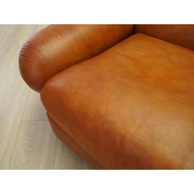 Italian Red Leather Sofa, Italy, 1970s For Sale - Image 11 of 14