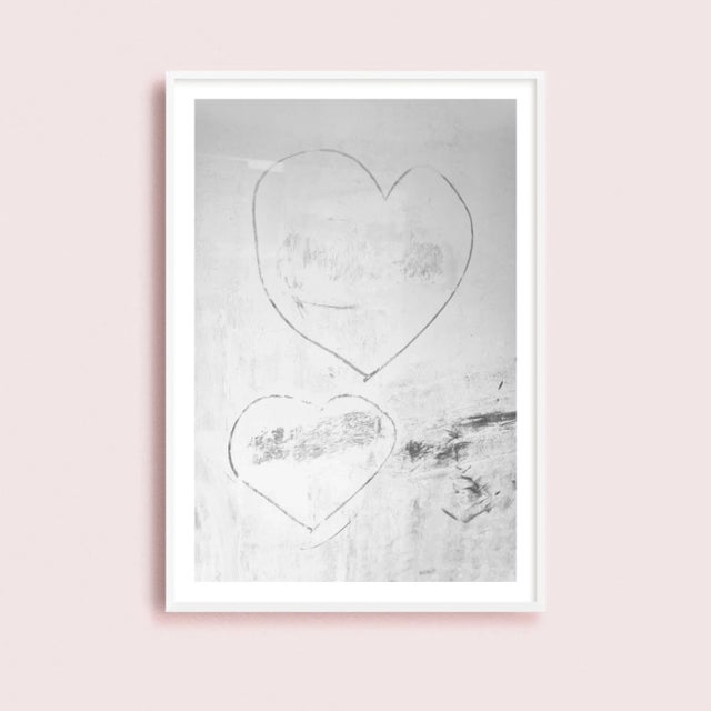 Contemporary Minimalist 'Modern Love' Hearts Print, Neutral Black and White Abstract Art, Large 30 X 45" Fine Art Photography Print For Sale - Image 9 of 9