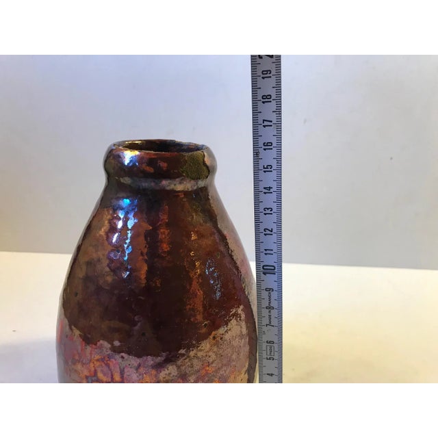 Art Deco Vase in Copper Glaze by Soren Kongstrand for Own Studio, 1930s For Sale - Image 10 of 11
