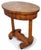 19th C Austrian / German Carved Column Biedermeier Oval Library Desk For Sale - Image 4 of 18