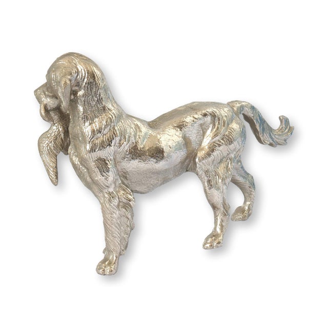 Large Midcentury English Silverplate Hunting Dog / Setter For Sale In Los Angeles - Image 6 of 6