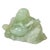 Chinese Carved Green Jade Maitreya Laughing Buddha Figure For Sale - Image 9 of 15