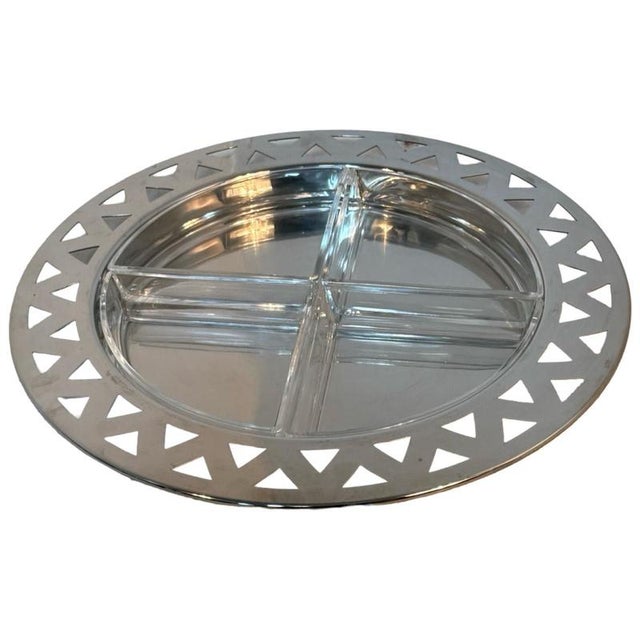 Deep Serving Tray in Stainless Steel and Glass by Stefano Giovannoni & Guido Venturini for Alessi For Sale - Image 4 of 9