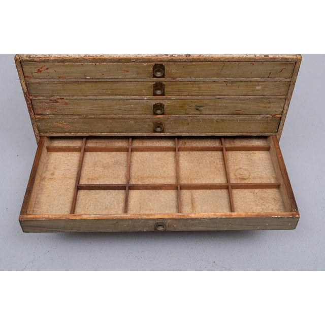 19 Century Works Men Chest with Drawers, 1890s For Sale - Image 3 of 10