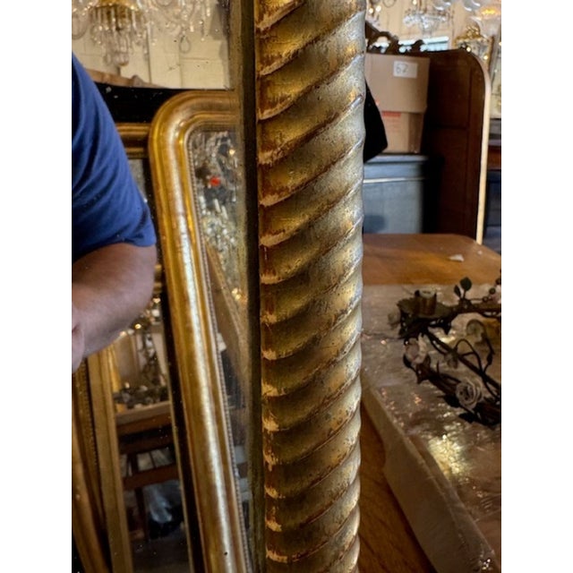 19th Century 19th Century Giltwood Transitional Mirror For Sale - Image 5 of 5