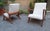 2000 - 2009 Lounge Chairs with Dark Wood Frame and Yellow Bouclé Fabric, 2000s, Set of 2 For Sale - Image 5 of 6