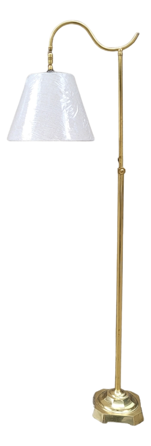 Floor Lamp in Gold-Plated Metal, Spain, 1970s