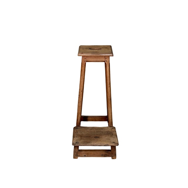 Antique oak choir stool dating back to the 19th century, complete with footrest. Solid and functional, it features clean...