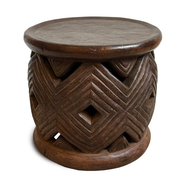 Bamileke Vintage Tribal Modern Side Table / Stool For Sale - Image 4 of 6