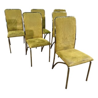 Set of Six Dining Chairs, Attributed to Romeo Rega, Italy, 1970s For Sale